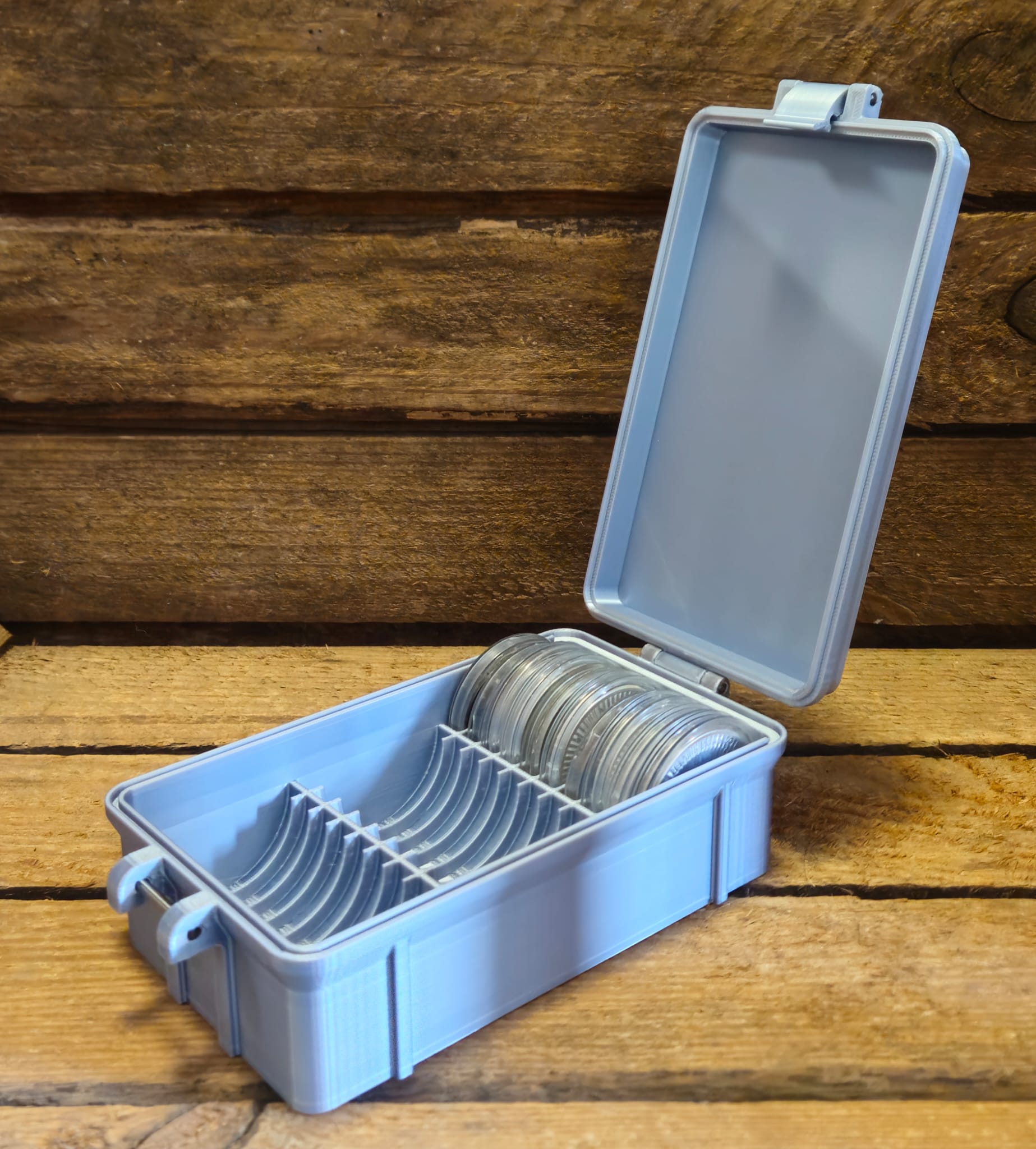 Münzbox 30 x 1 Oz Silbermünzen, American Eagle, United States Mint, China Panda